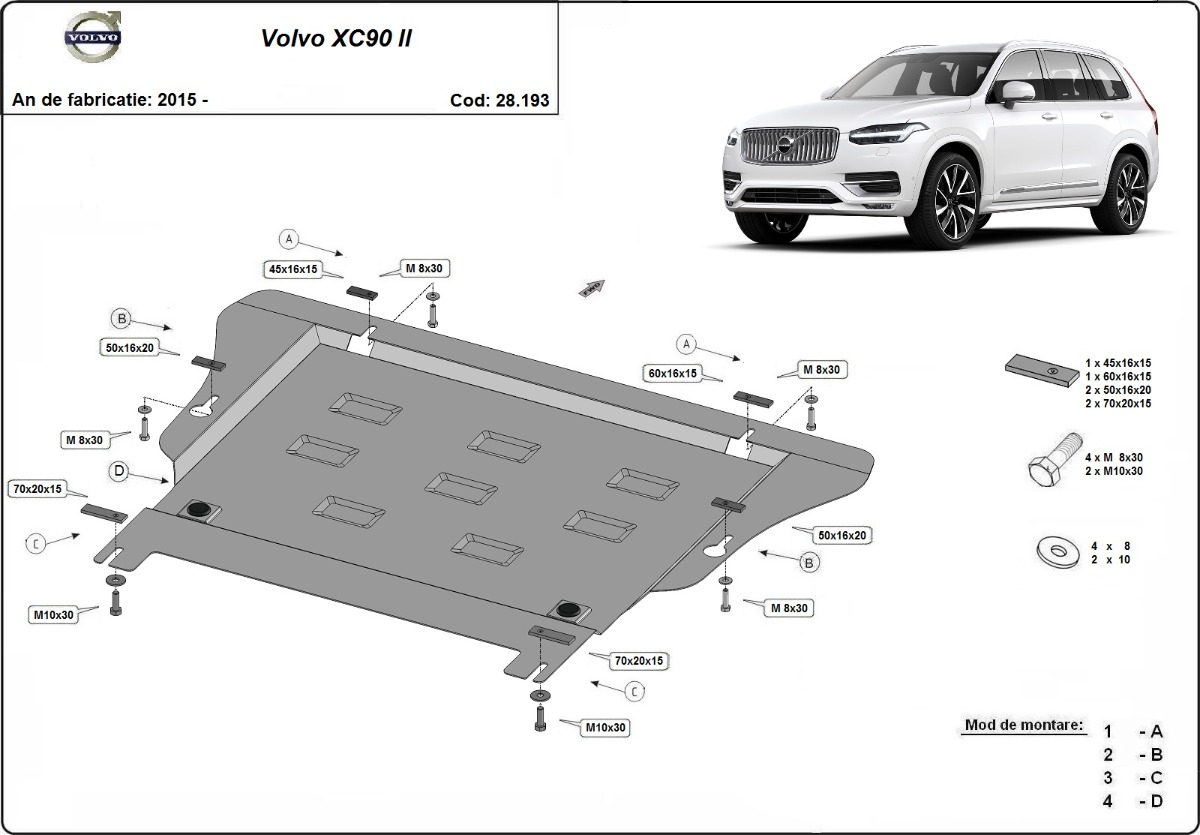 Skid plate Steel Engine+ | Volvo XC90 (2015-2026) - 3