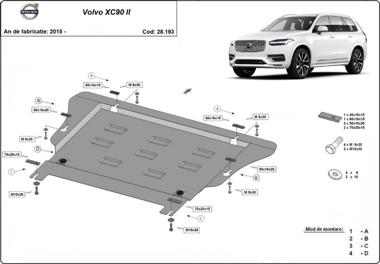 Hasplåt Stål Motor+ | Volvo XC90 (2015-2026) - 3