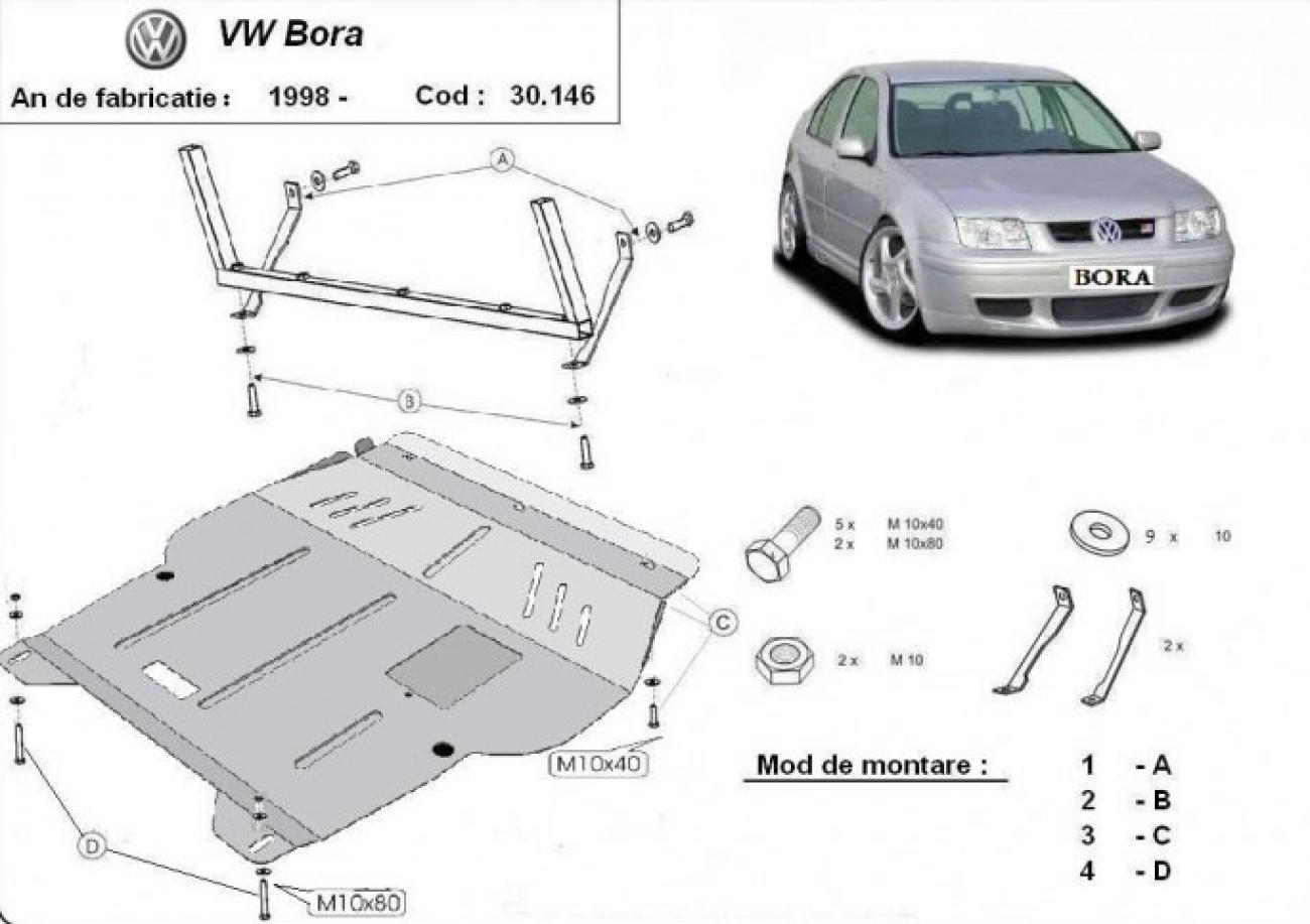 Bundplade Stål Motor+ | VW Bora (1998-2006) - 3