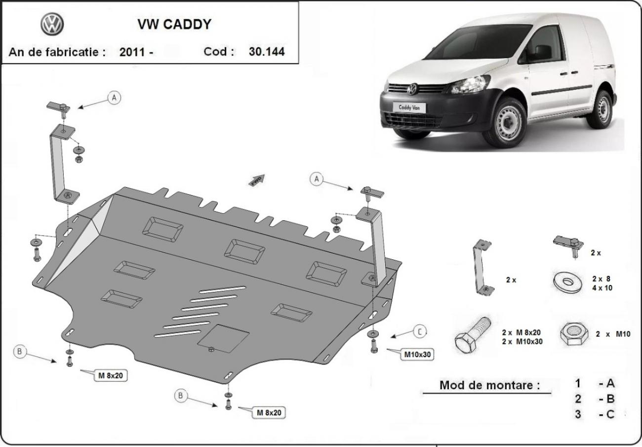 Pohjapanssari Teräs Moottori+ | VW Caddy (2011-2020) - 3