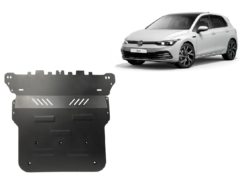 Protection inférieure en acier Moteur+ | VW Golf 8 (2019-2026) - 2
