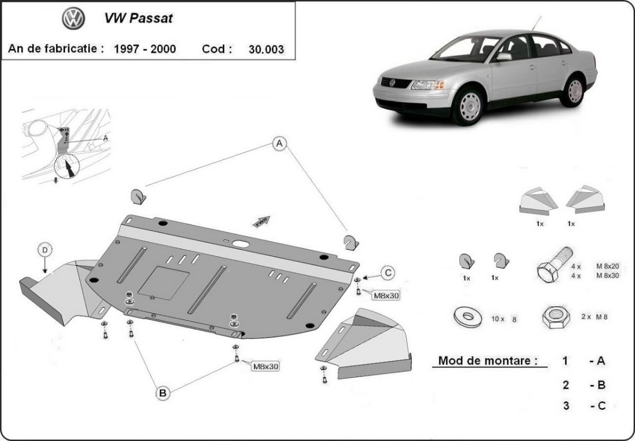 Bundplade Stål Motor+ | VW Passat B5 (1997-2000) - 3