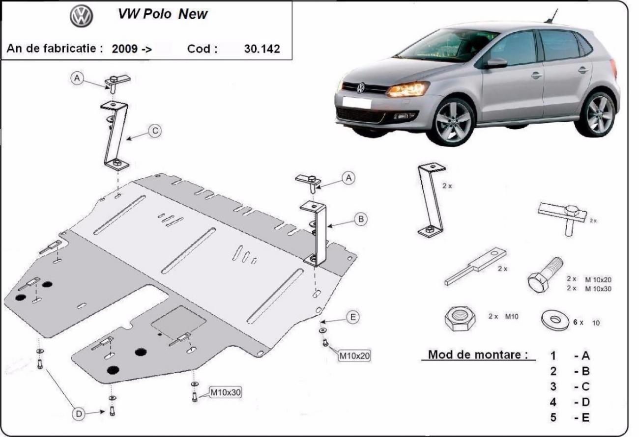 Pohjapanssari Teräs Engine+ | VW Polo (2009-2017) - 3