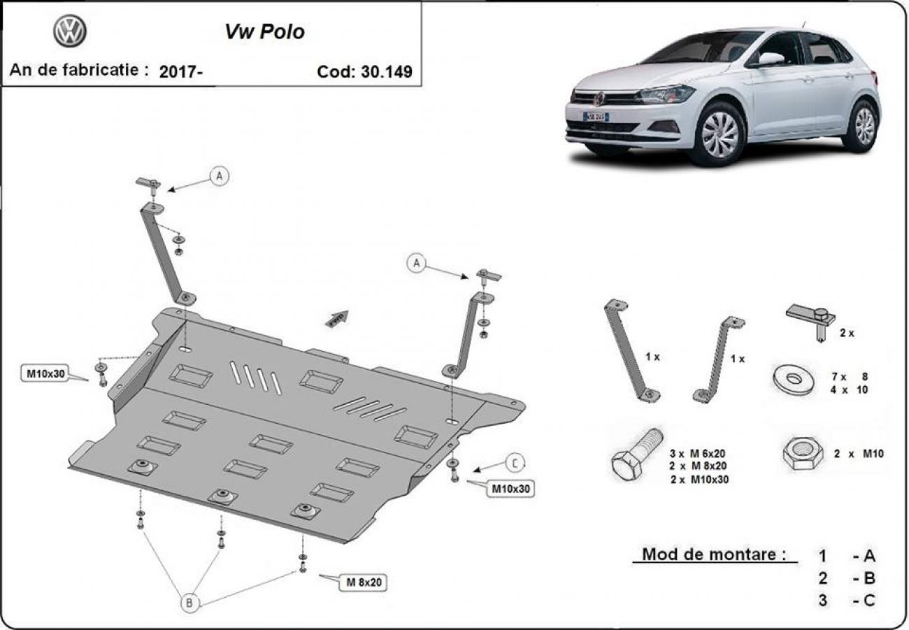 Pohjapanssari Teräs Moottori+ | VW Polo (2017-2026) - 3