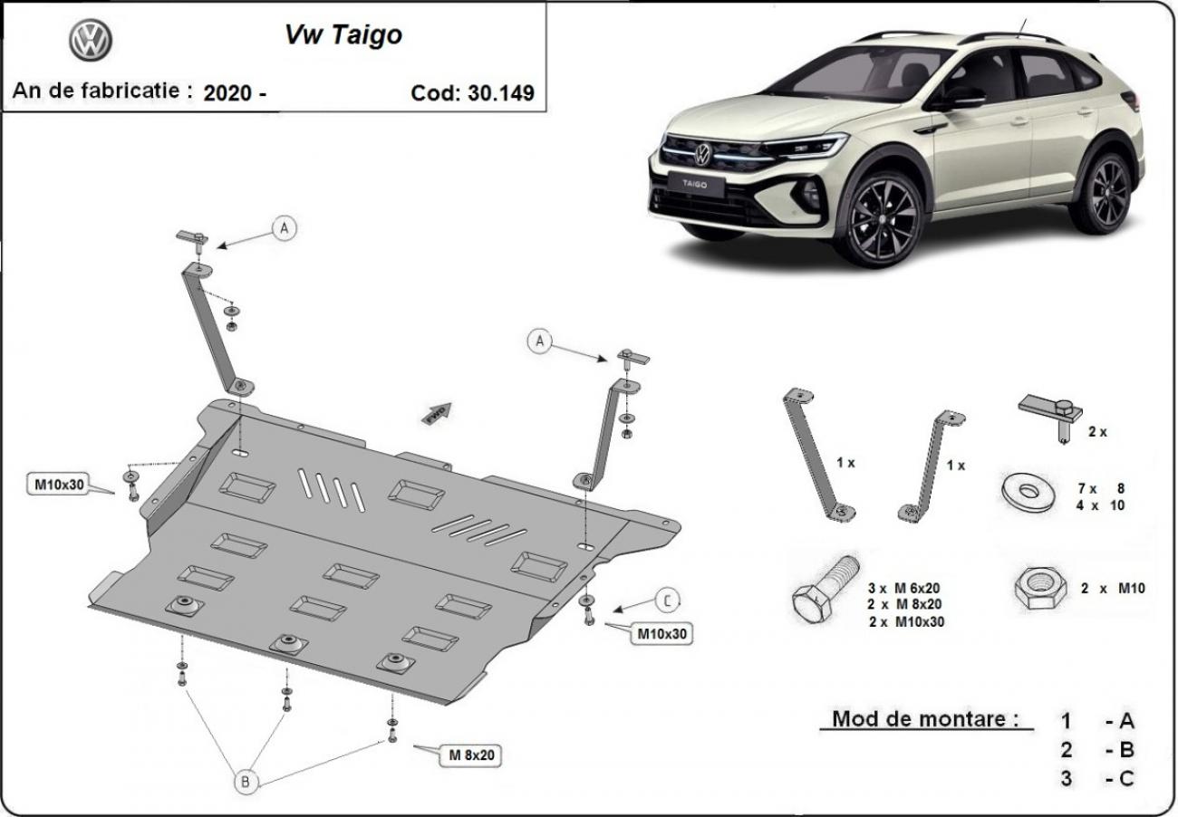 Pohjapanssari Teräs Moottori+ | VW Taigo (2020-2026) - 3