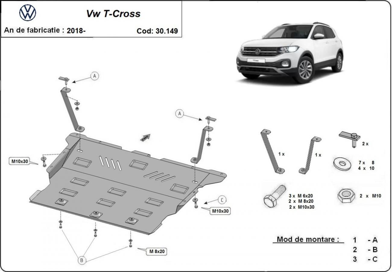 Skid plate Steel Engine+ | VW T-Cross (2018-2026) - 3