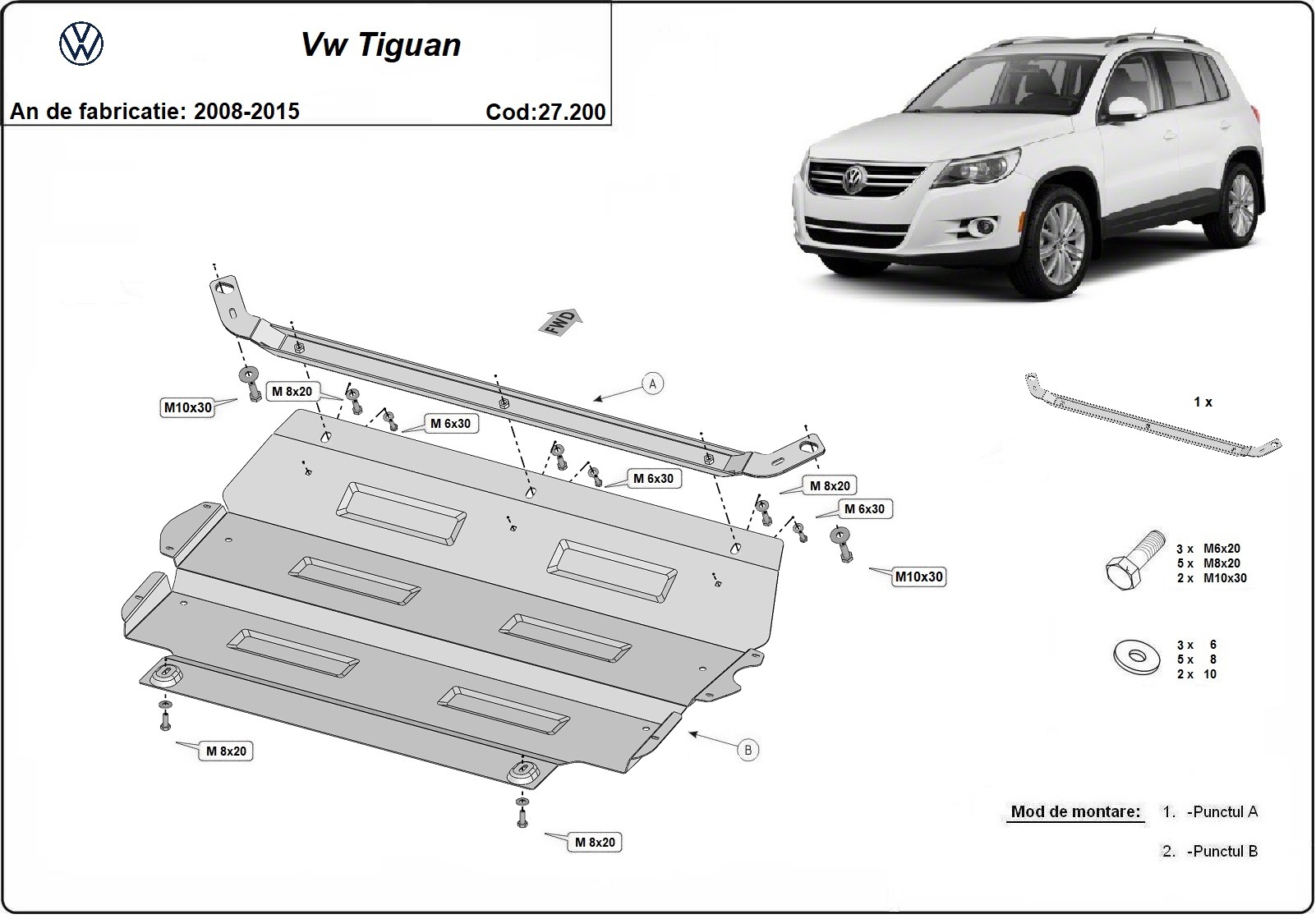 Skid plate Steel Engine+ | VW Tiguan (2008-2015) - 3