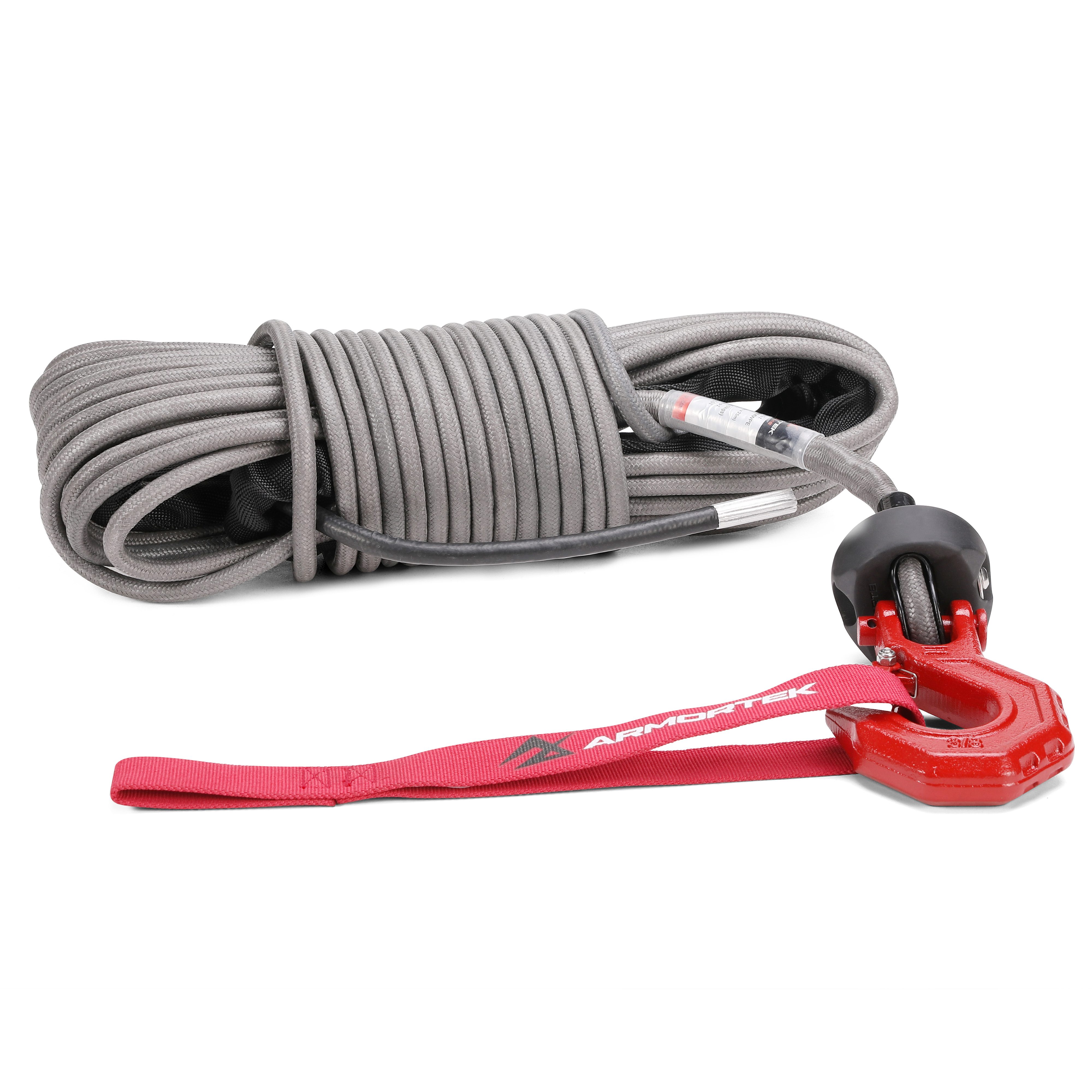 Armortek Extreme Corda sintética, Thimble and Vermelho Hook 9.5mm x 25m - 3