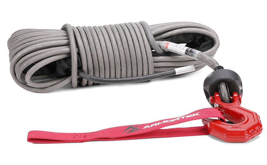 Armortek Extreme Cable sintético, Thimble and Rojo Hook 7mm x 15m - 3