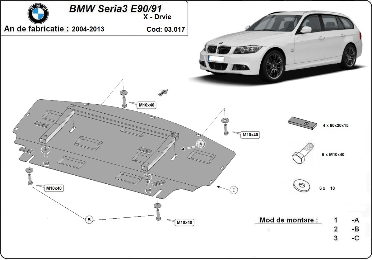 Stahl-Unterfahrschutz Kühler | BMW Serie 3 - E90 (2004-2013) - 3
