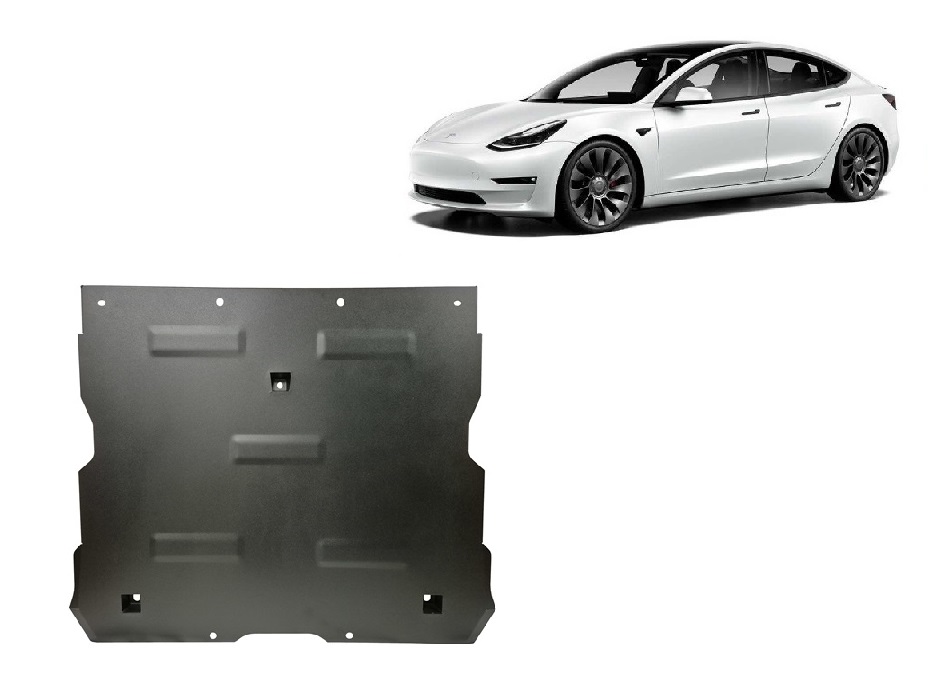 Protezione inferiore in acciaio del motore elettrico anteriore | Tesla Model 3 AWD (2017-2026) - 2