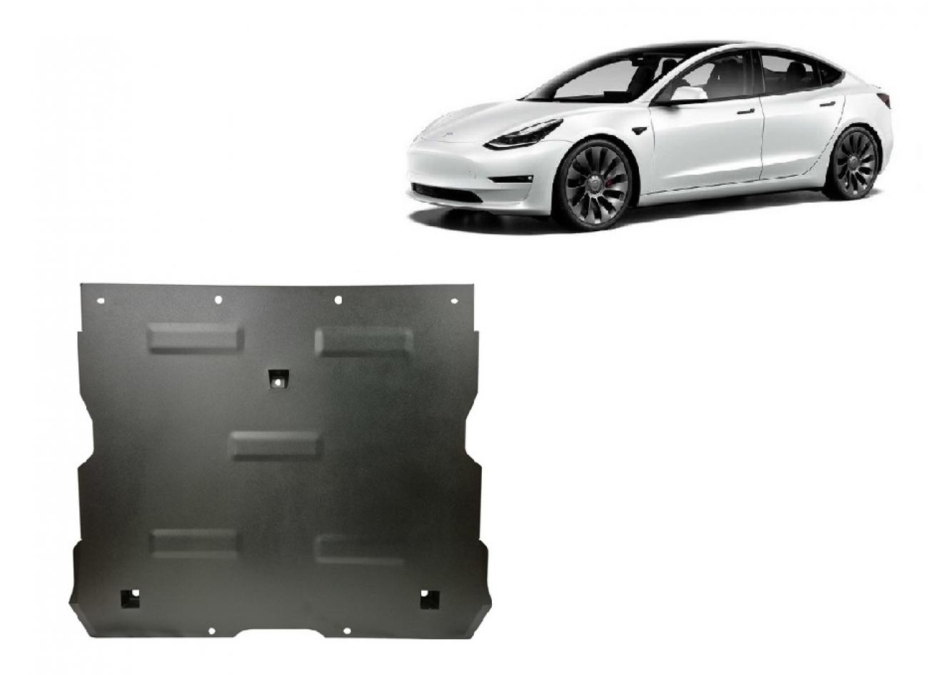 Hasplåt Stål Främre elMotor | Tesla Model Y AWD (2020-2023) - 2