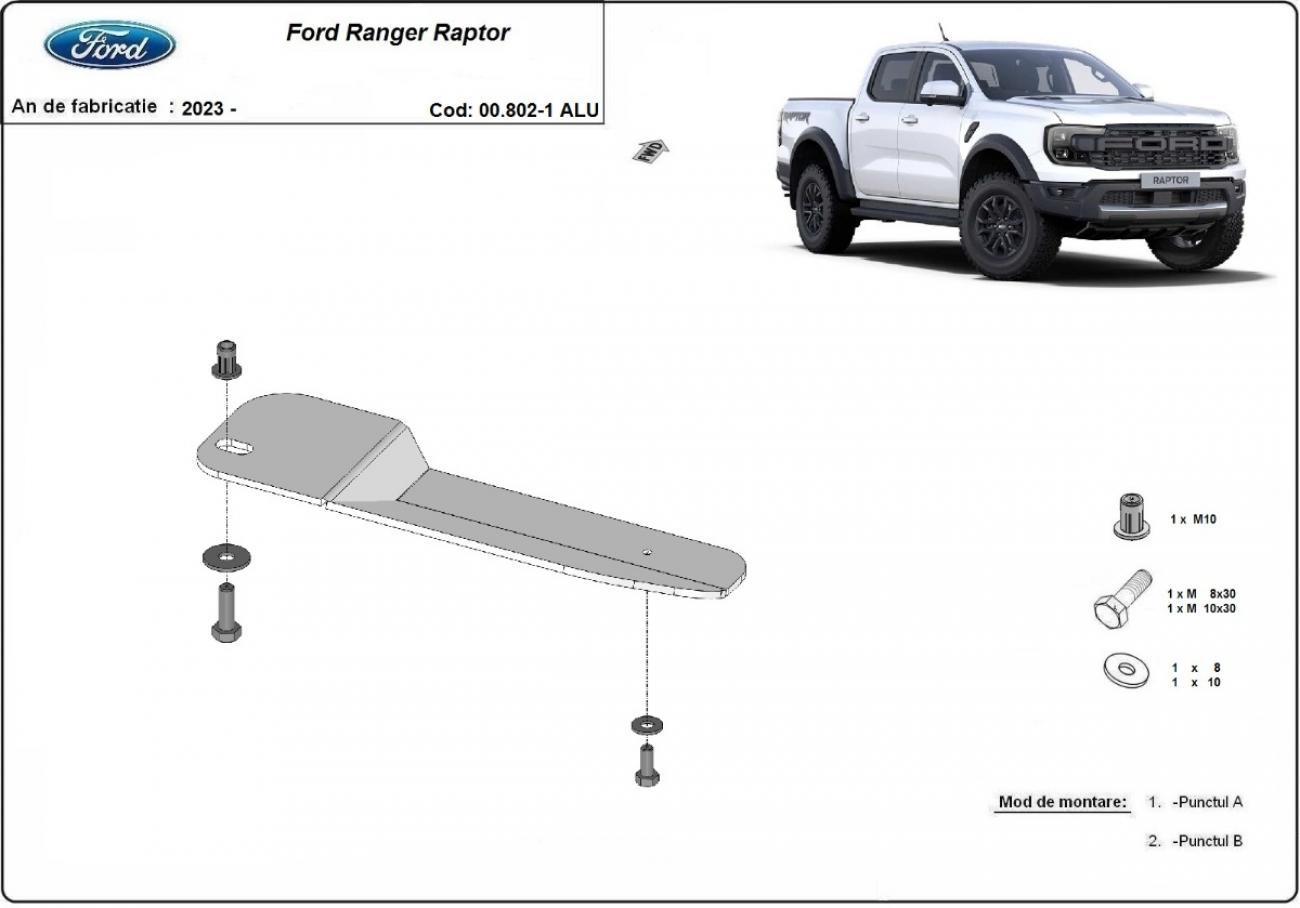 Skid plate Aluminium Fuel filter | Ford Ranger Raptor (2023-2026) - 3