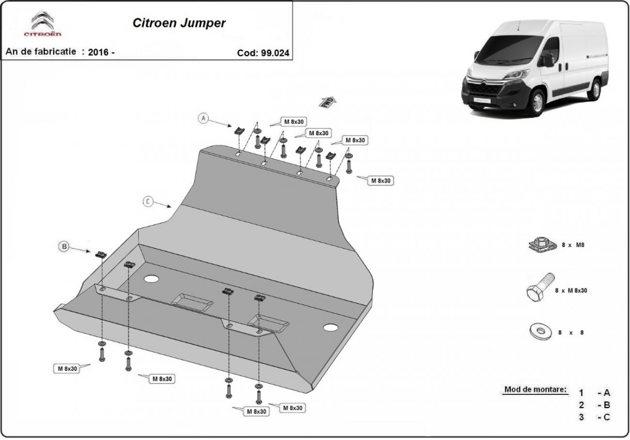 Hasplåt Stål Bränsletank | Citroën Jumper (2016-2026) - 3