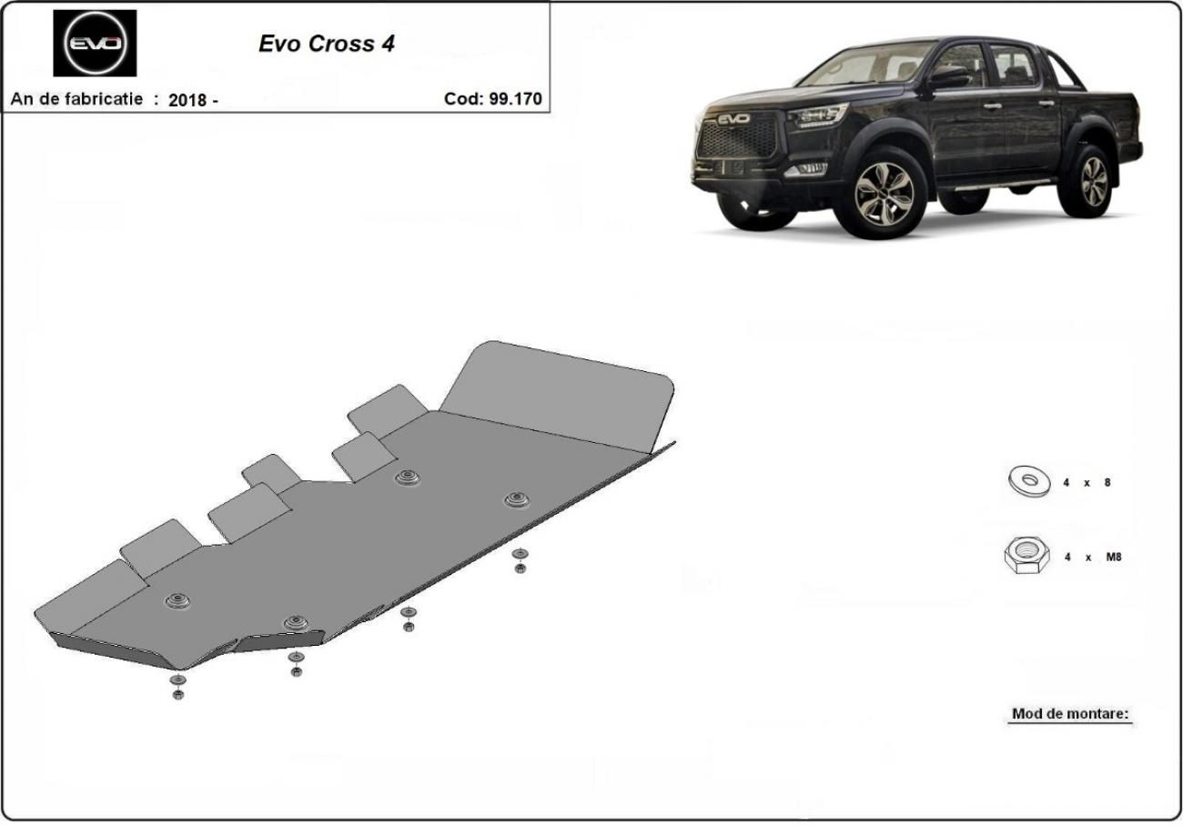 Bundplade Stål Brændstoftank | Evo Cross 4 (2018-2026) - 3