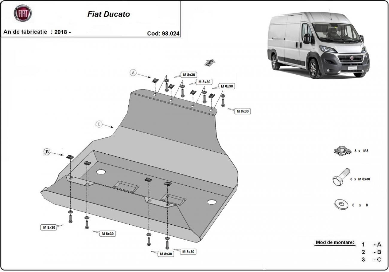 Skid plate Steel Fuel tank | Fiat Ducato (2018-2026) - 3