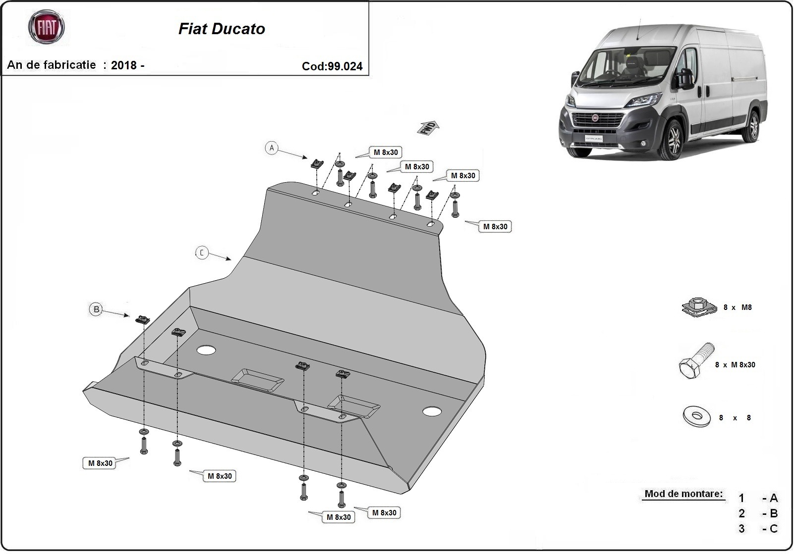 Protector inferior Acero Fuel tank | Fiat Ducato (2018-2026) - 3