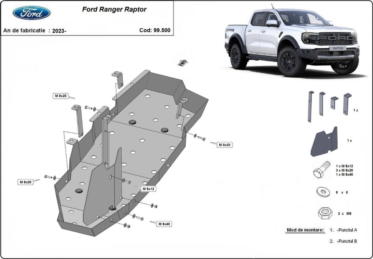 Skid plate Steel Fuel tank | Ford Ranger Raptor (2023-2026) - 3