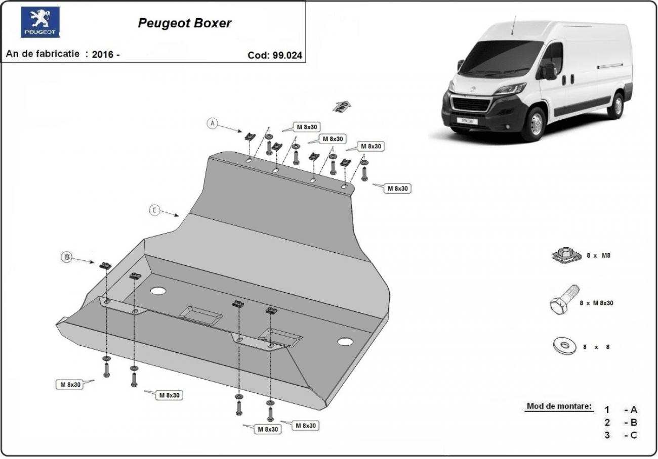 Bundplade Stål Brændstoftank | Peugeot Boxer (2016-2026) - 3