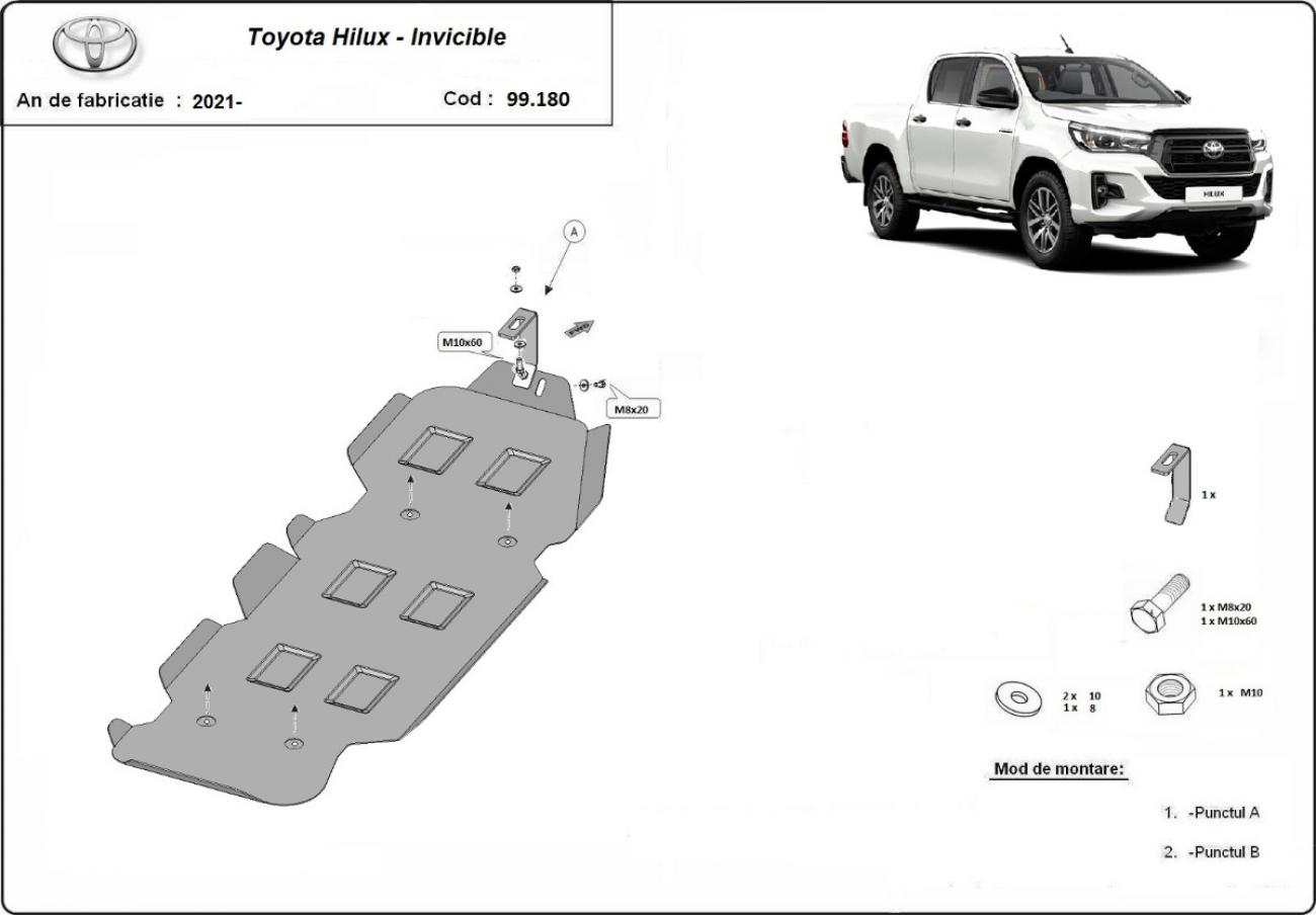 Skid plate Steel Fuel tank | Toyota Hilux Invincible (2021-2026) - 3