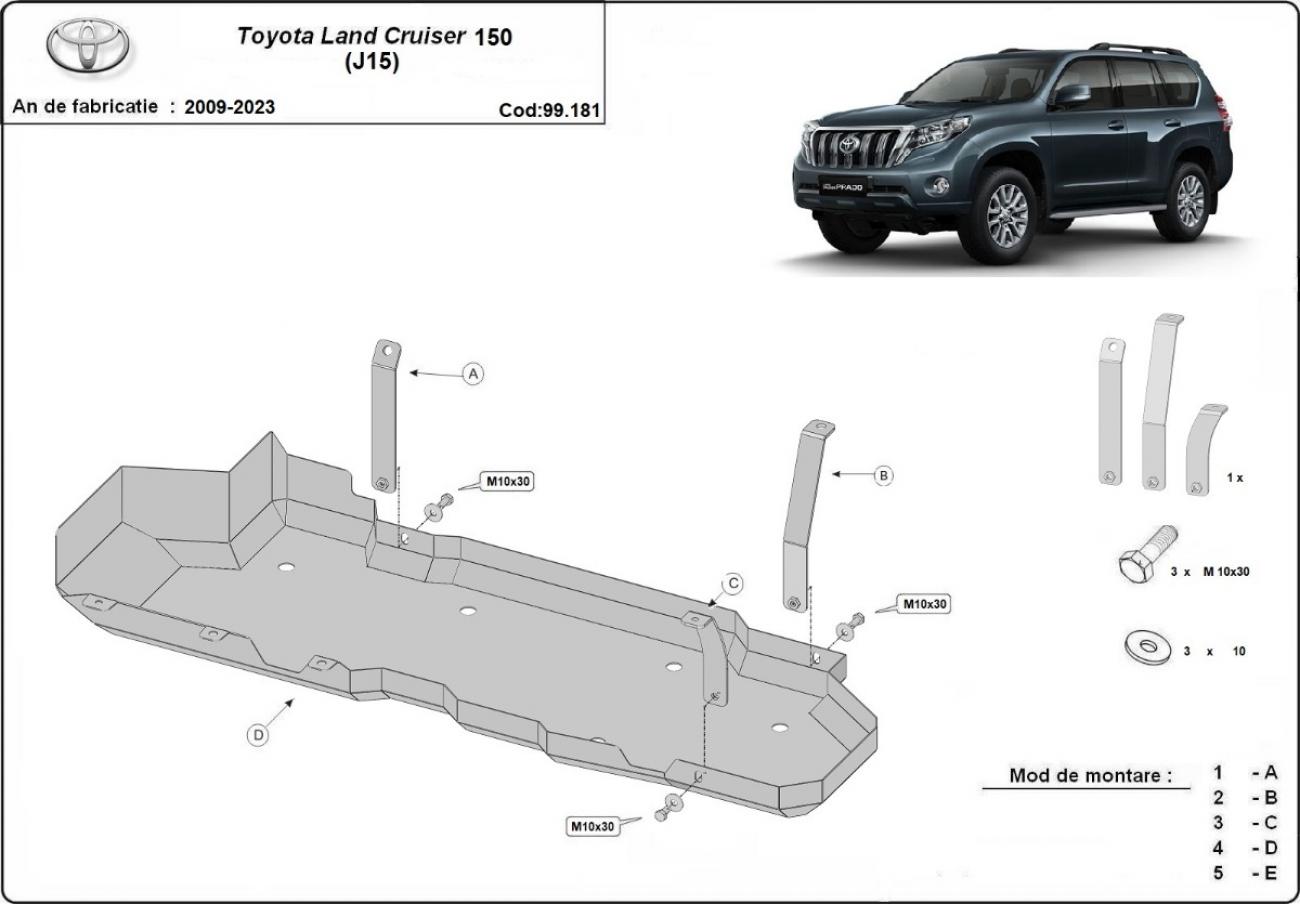 Bundplade Stål Brændstoftank | Toyota Land Cruiser J150 (2009-2023) - 3