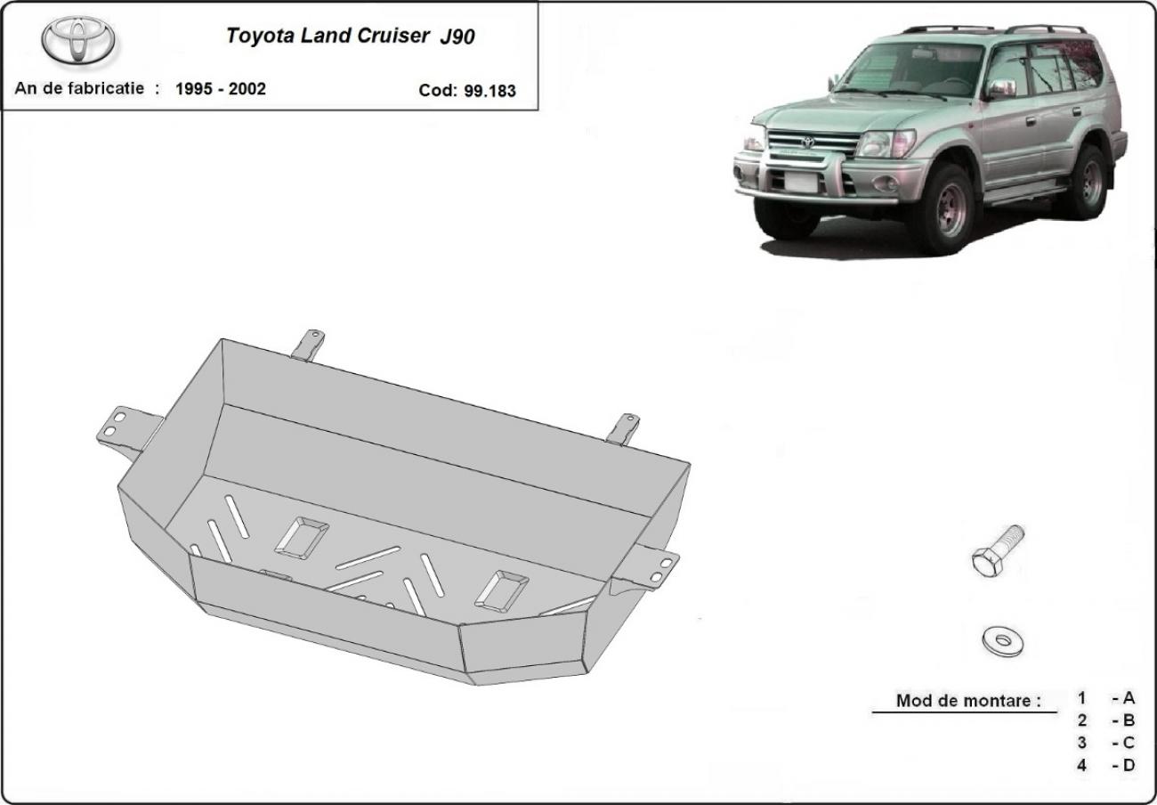 Skid plate Steel Fuel tank | Toyota Land Cruiser J90 (1995-2002) - 2