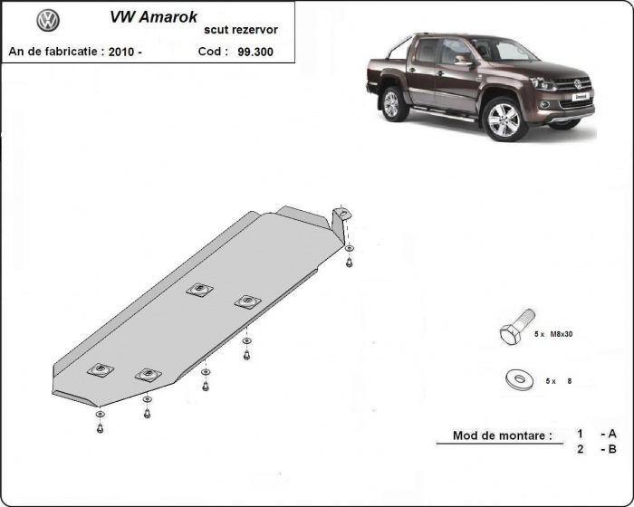 Skid plate Steel Fuel tank | VW Amarok (2010-2026) - 3