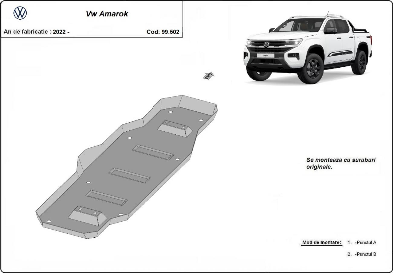Skid plate Steel Fuel tank | VW Amarok II 70L (2022-2026) - 3