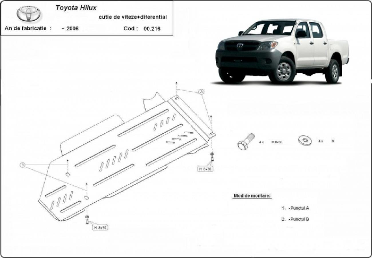 Hasplåt Stål Växellåda | Toyota Hilux (2000-2004) - 3