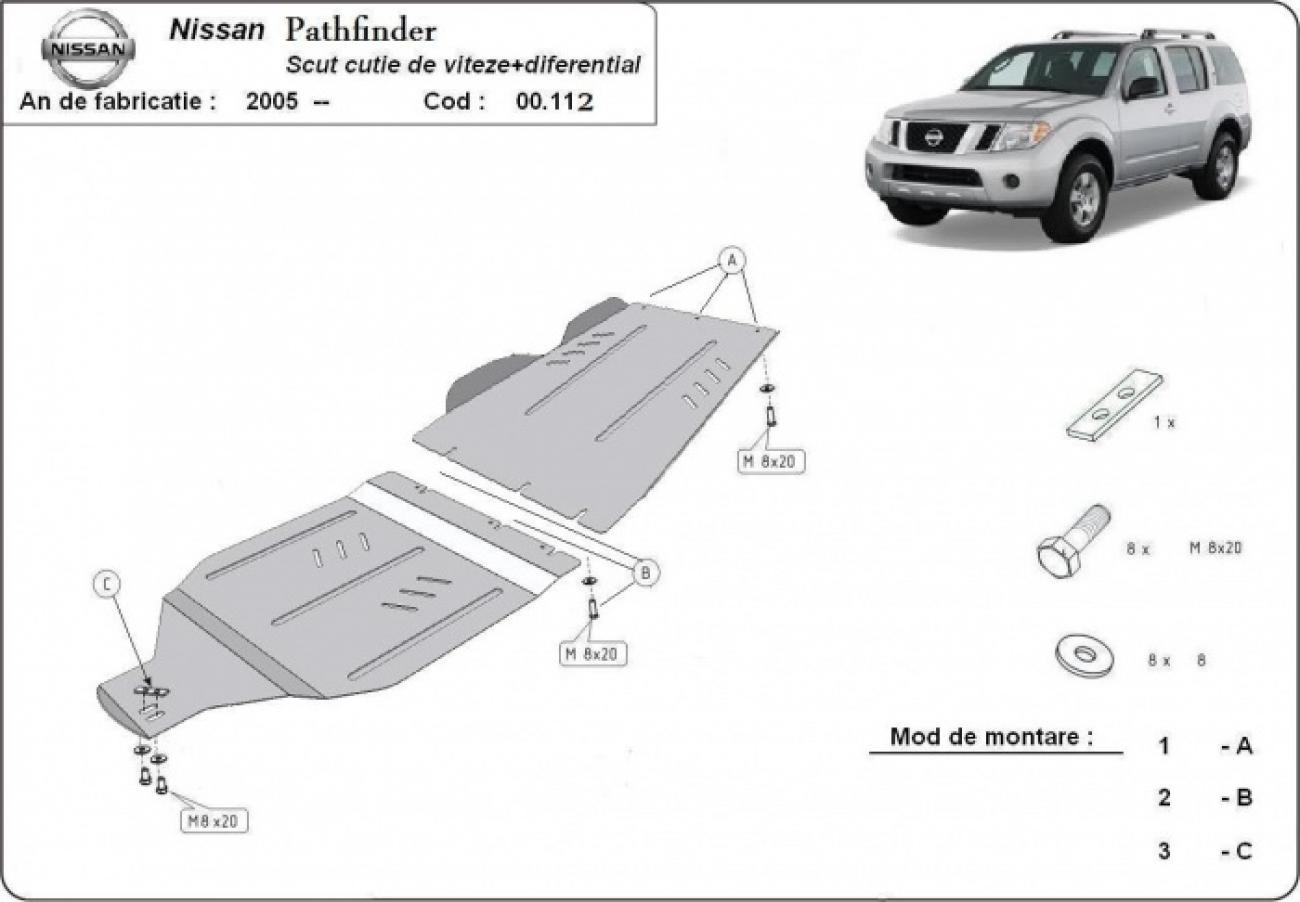 Skid plate Steel Gearbox | Nissan Pathfinder (2005-2015) - 3