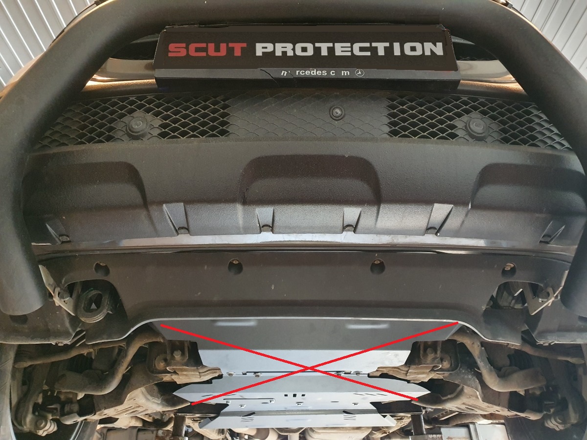 Protezione inferiore cambio in acciaio | Mercedes X-Class W470 (2017-2020) - 10