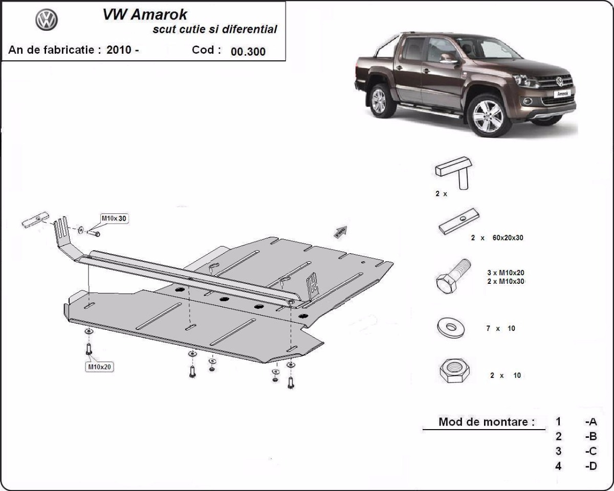 Stahl-Unterfahrschutz Getriebe | VW Amarok (2010-2022) - 3