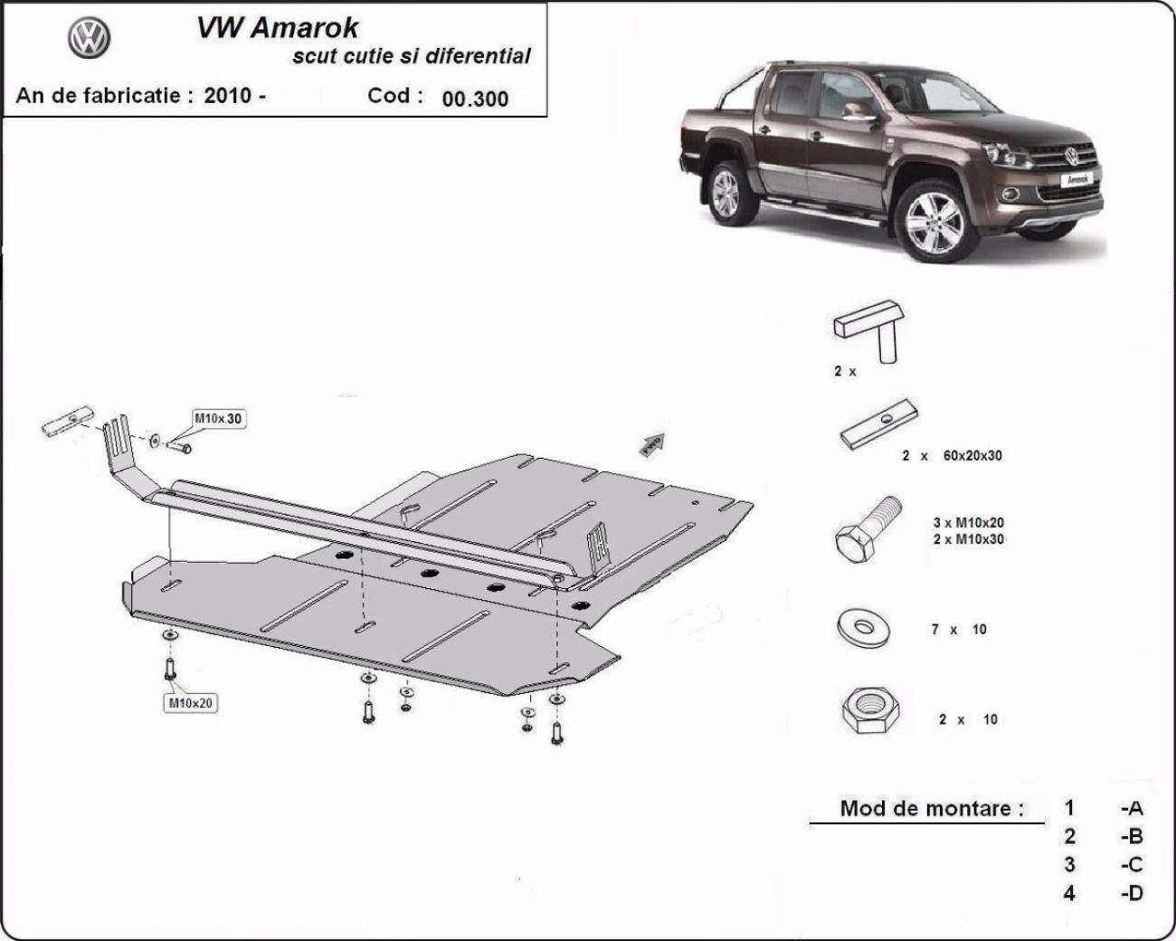 Hasplåt Stål Växellåda | VW Amarok (2010-2022) - 3