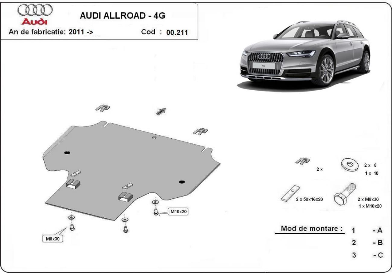 Skid plate Steel Gearbox | Audi All Road A6 (2011-2018) - 3