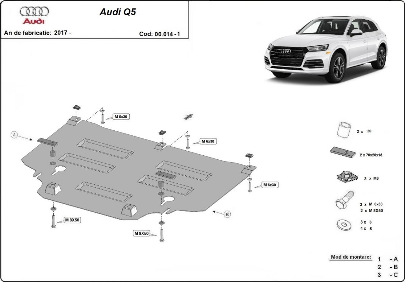 Hasplåt Stål Växellåda | Audi Q5 (2017-2025) - 3