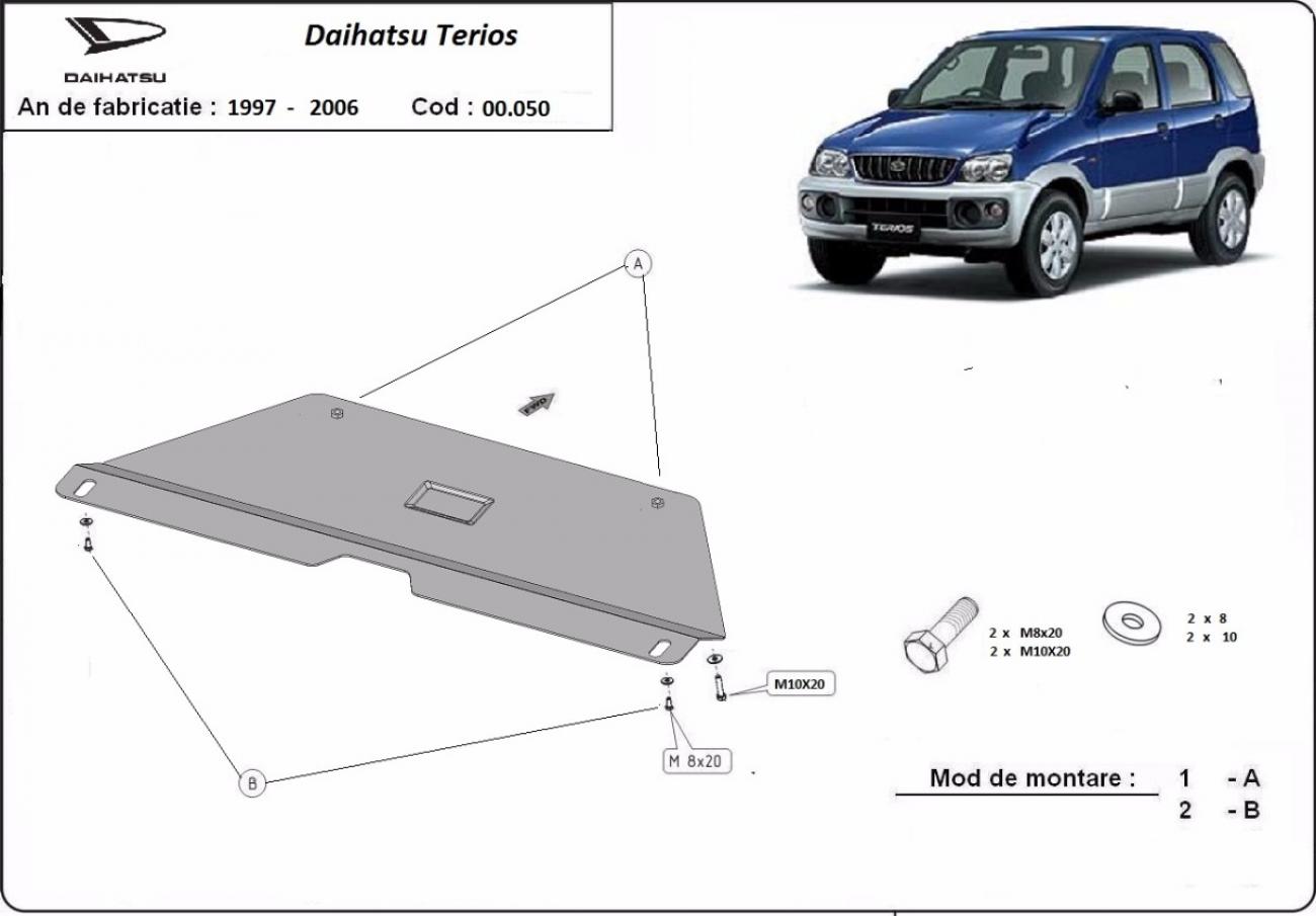 Hasplåt Stål Växellåda | Daihatsu Terios (1997-2006) - 3