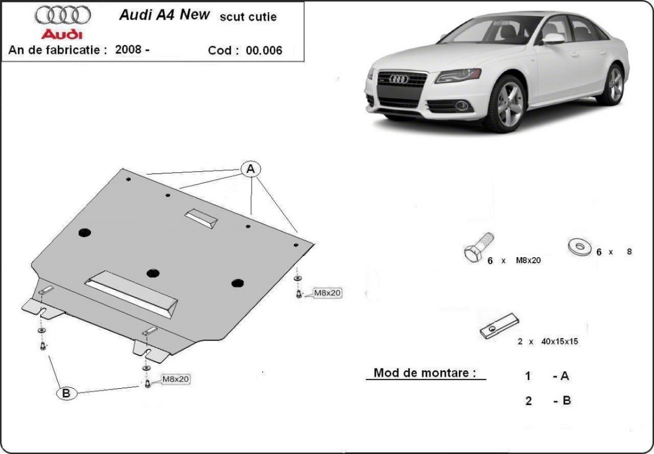 Skid plate Steel Gearbox | Audi A4 4 B8 (2008-2015) - 3