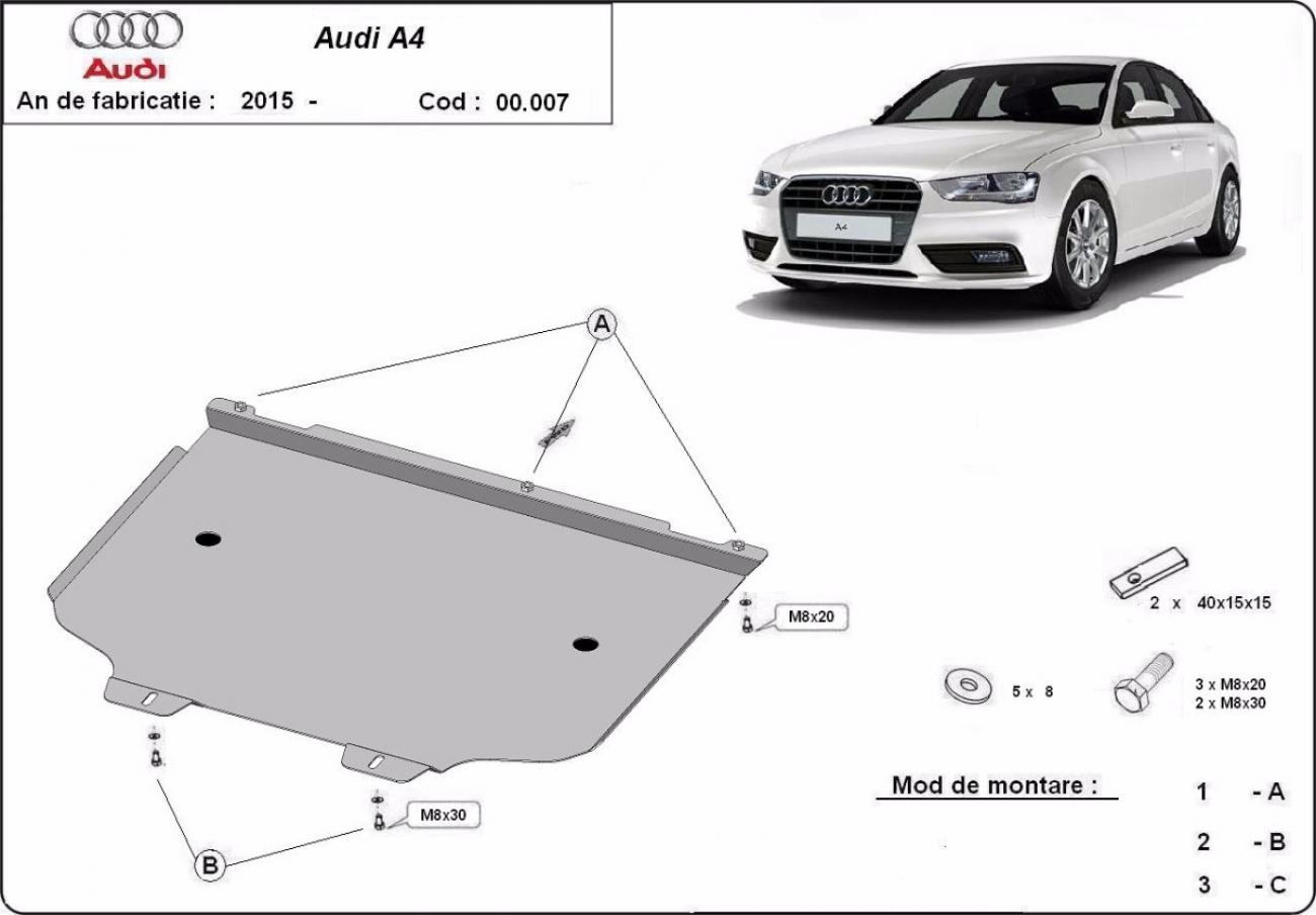 Skid plate Steel Gearbox | Audi A4 B9 All Road (2015-2026) - 3