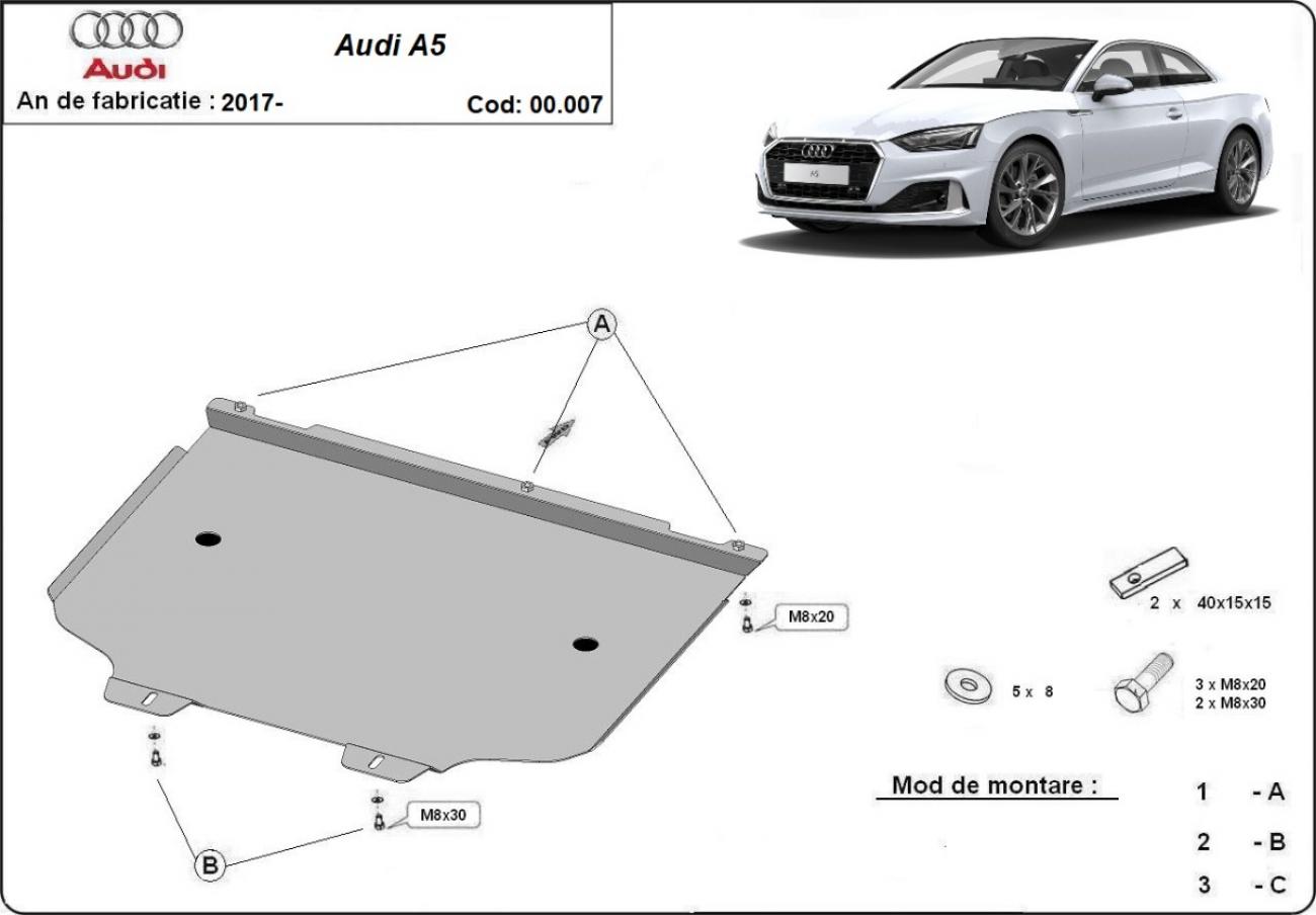 Hasplåt Stål Växellåda | Audi A5 (2017-2026) - 3