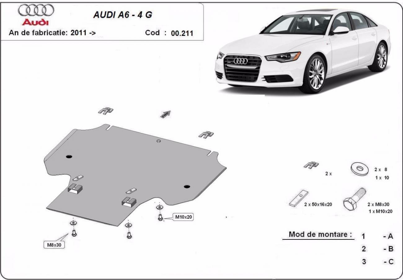 Skid plate Steel Gearbox | Audi A6 (2011-2018) - 3