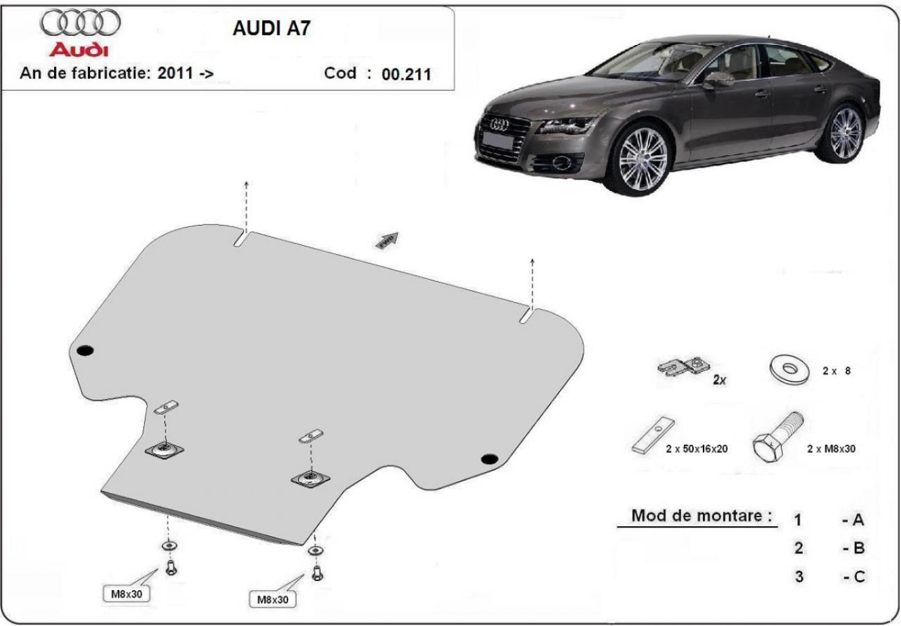 Hasplåt Stål Växellåda | Audi A7 (2011-2018) - 3
