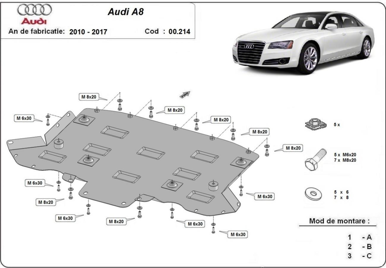 Hasplåt Stål Växellåda | Audi A8 (2010-2017) - 3