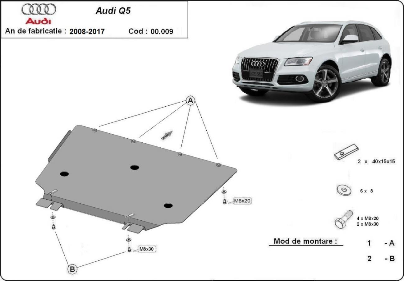 Bundplade Stål Gearkasse | Audi Q5 (2008-2017) - 3