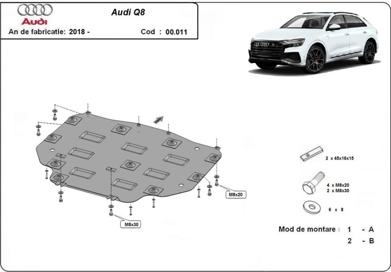 Hasplåt Stål Växellåda | Audi Q8 (2018-2020) - 3