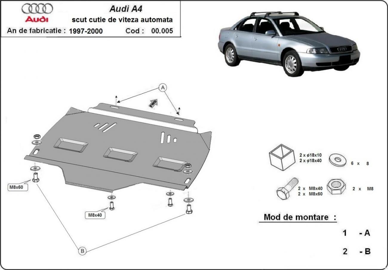 Hasplåt Stål Växellåda | Audi A4 B5 (1995-2000) - 3