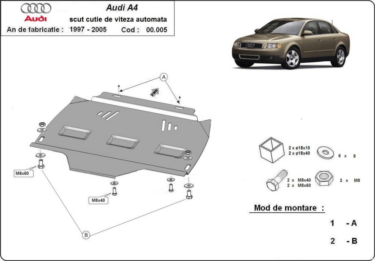 Skid plate Steel Gearbox | Audi A4 B6 (2000-2008) - 3