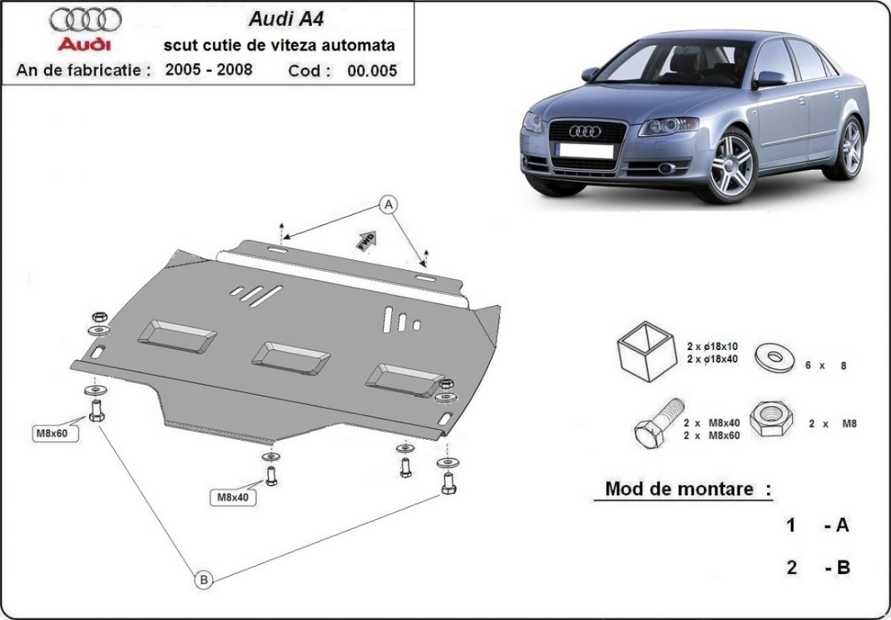 Skid plate Steel Gearbox | Audi A4 B7 (2005-2008) - 3