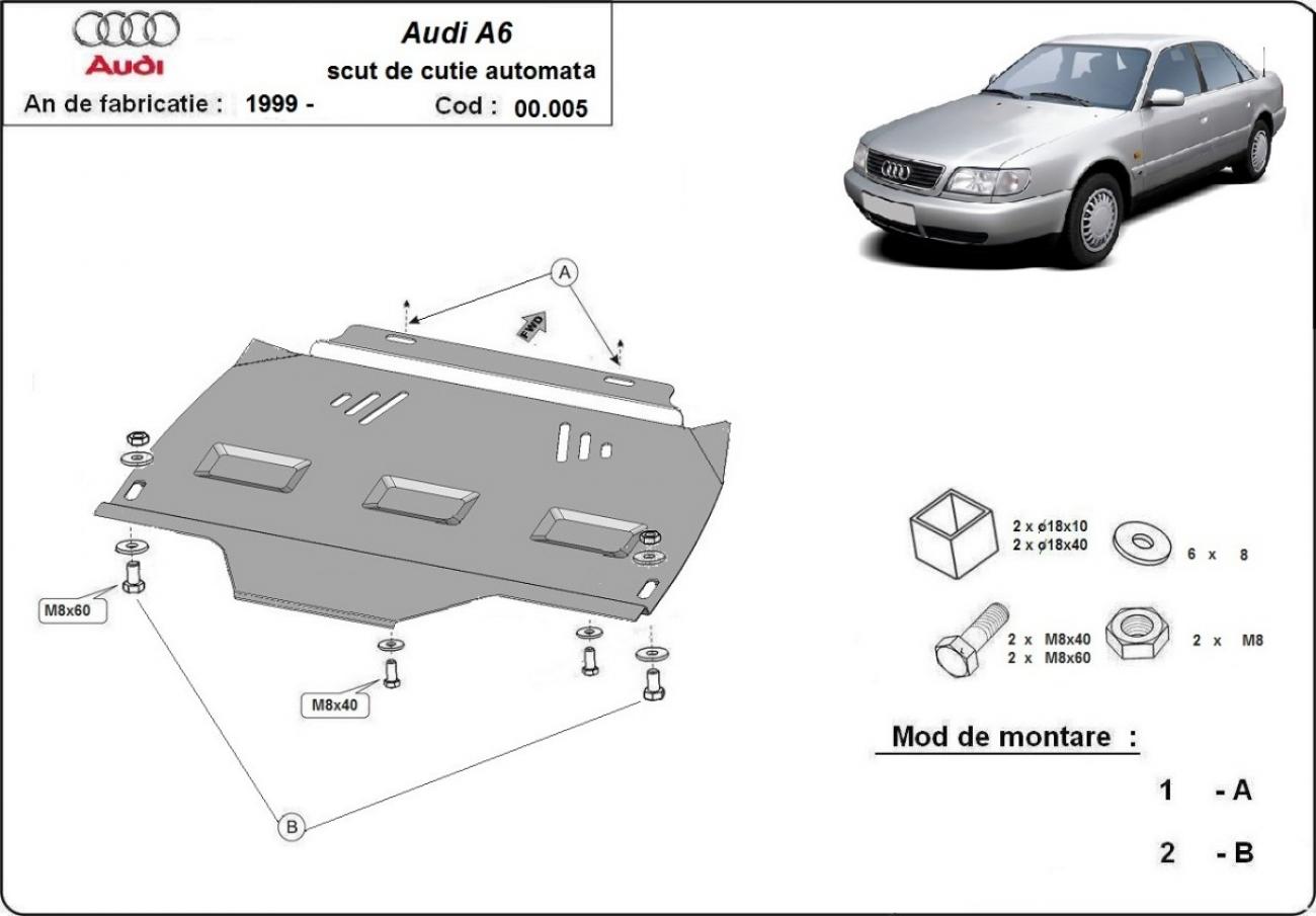 Hasplåt Stål Växellåda | Audi A6 (1997-2004) - 3
