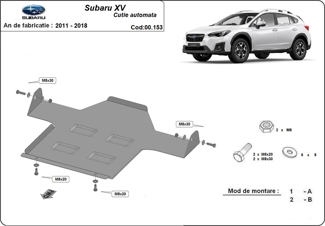 Stahl-Unterfahrschutz Getriebe | Subaru XV (2011-2018) - 3