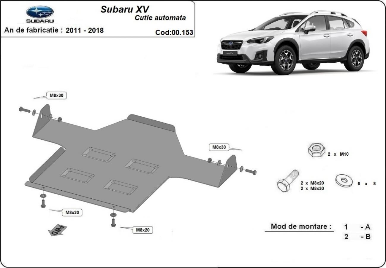 Hasplåt Stål Växellåda | Subaru XV (2011-2018) - 3